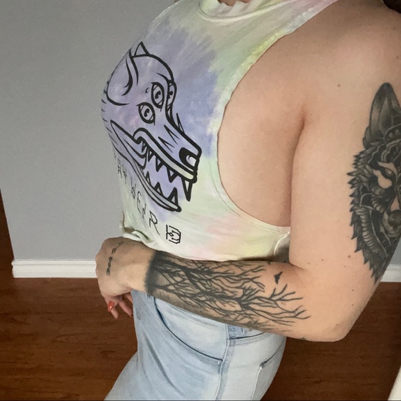 DROPDEAD Stay weird RARE crop top / size XS - Picture 2 of 5